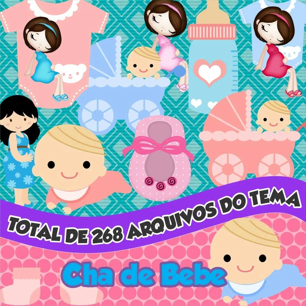 Prévia de Kit Digital Cha de Bebe 02 Png