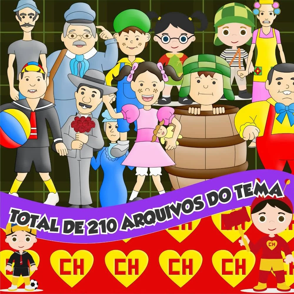 Prévia de Kit Digital Chaves Cute 02 Png