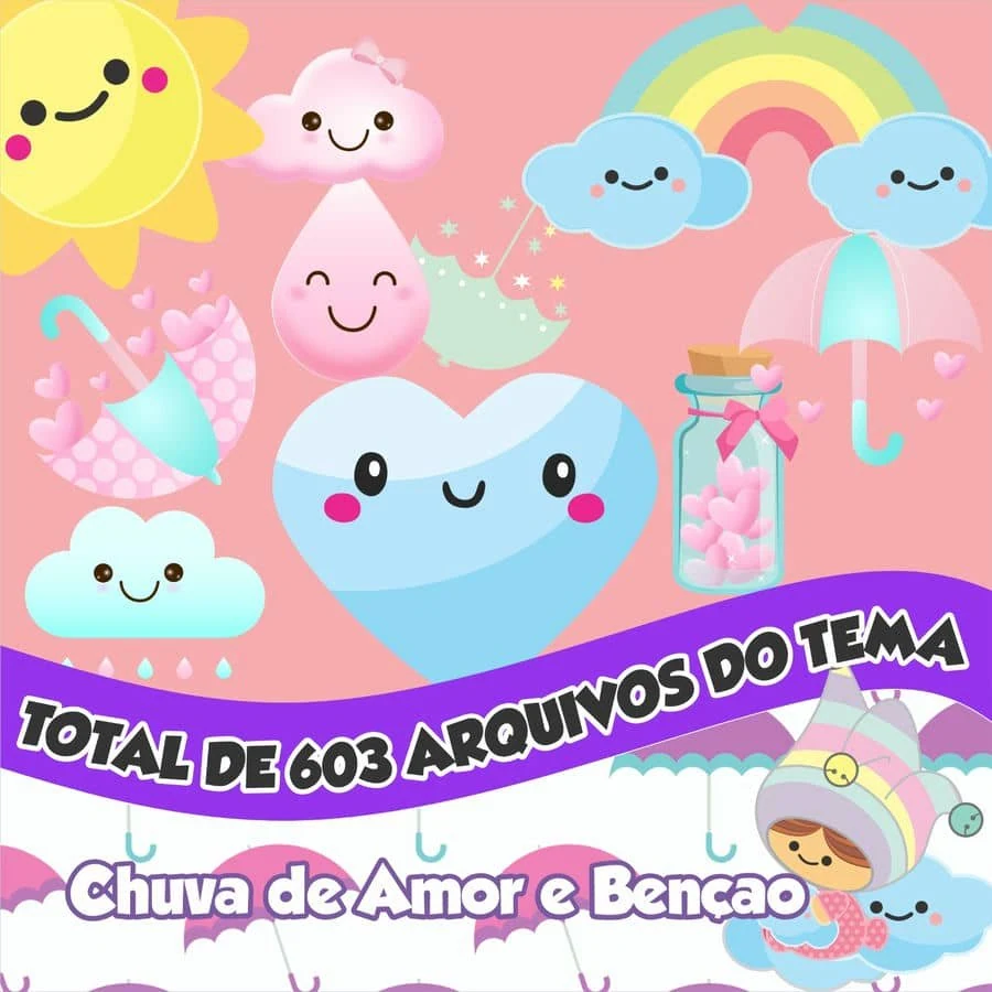 Prévia de Kit Digital Chuva de Benção 01 Png