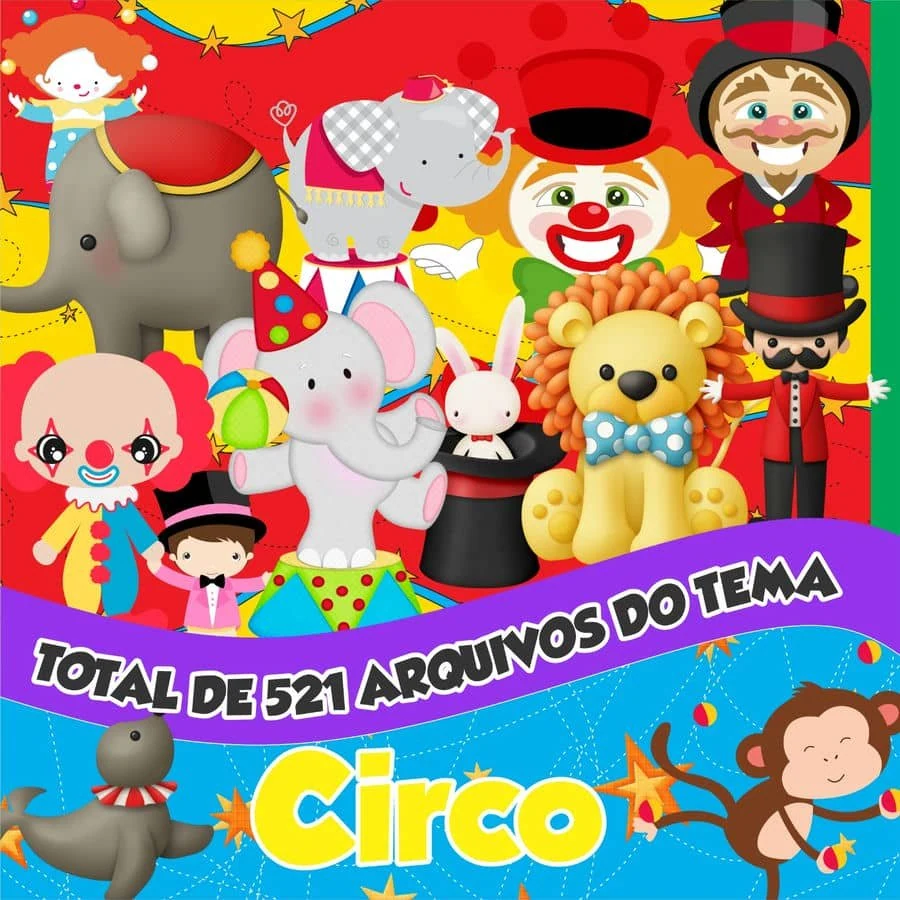 Prévia de Kit Digital Circo 03 Png