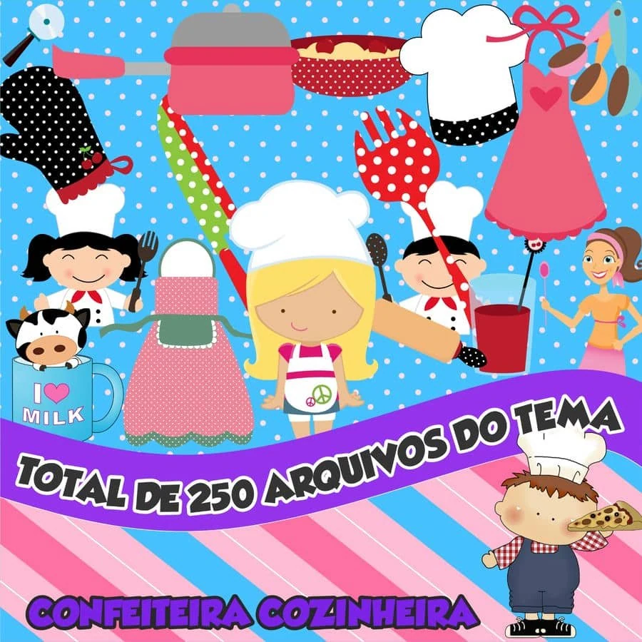Prévia de Kit Digital Confeiteira e Cozinheira 01 Png