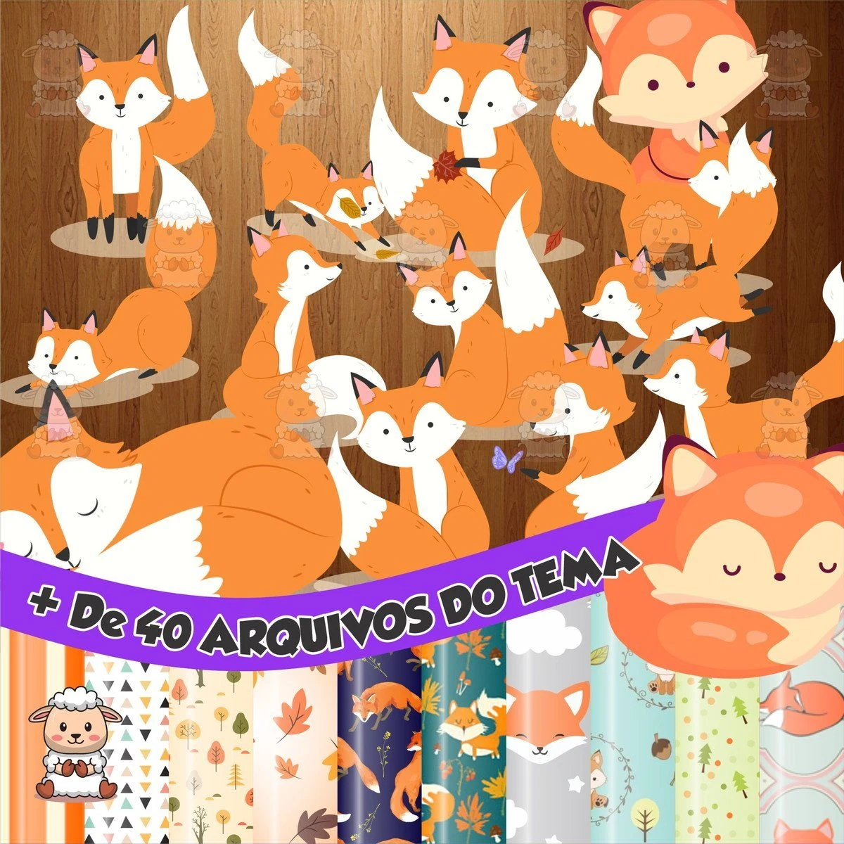 Prévia de Kit Digital Raposinha 01 Png