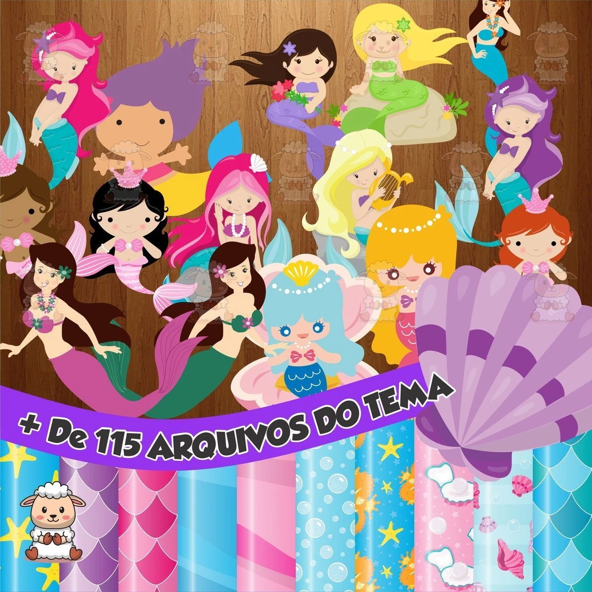 Prévia de Kit Digital Sereias 01 Png