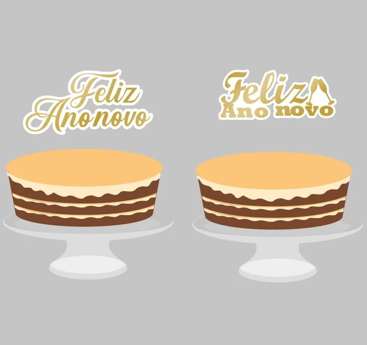 Prévia de Topo De Bolo Feliz Ano Novo 01 Silhouette e PDF