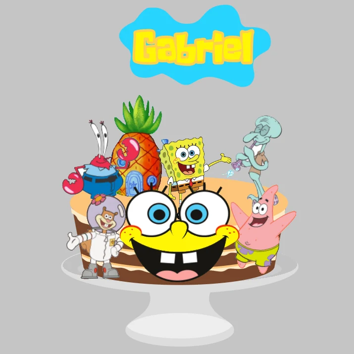 Prévia de Topo De Bolo Bob Esponja 01 Silhouette e PDF