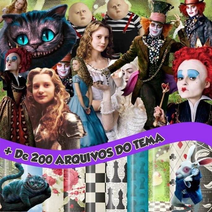 Prévia de Kit Digital Alice Em Wonderland 01 Png