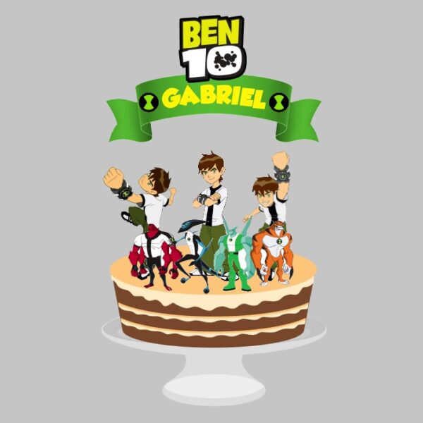 Topo de Bolo Ben 10 01 - www.festasinfantil.com.